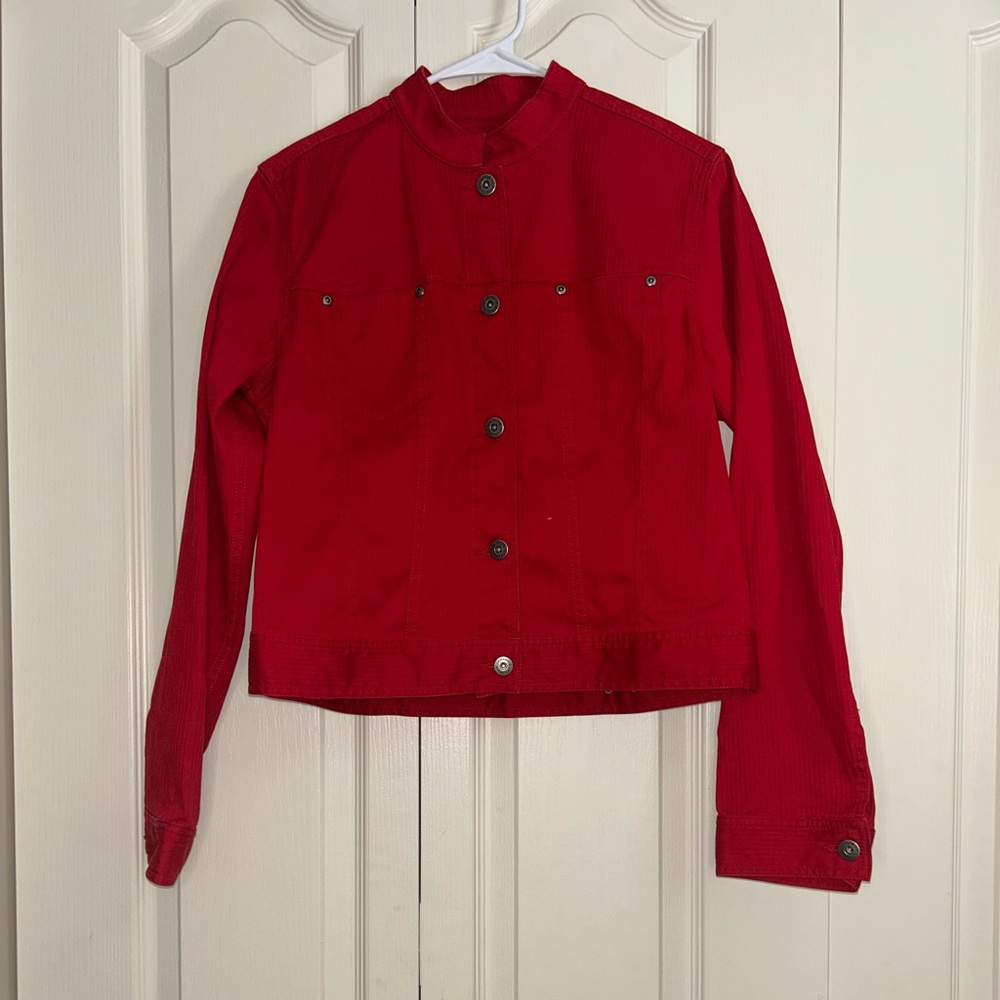 Red Button-Up Jacket - image 1